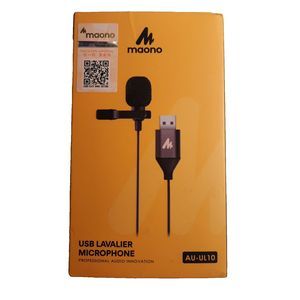 USB Lavalier Microphone-MAONO AU-UL10 192kHz/24bit Omnidirectional Lapel Hands